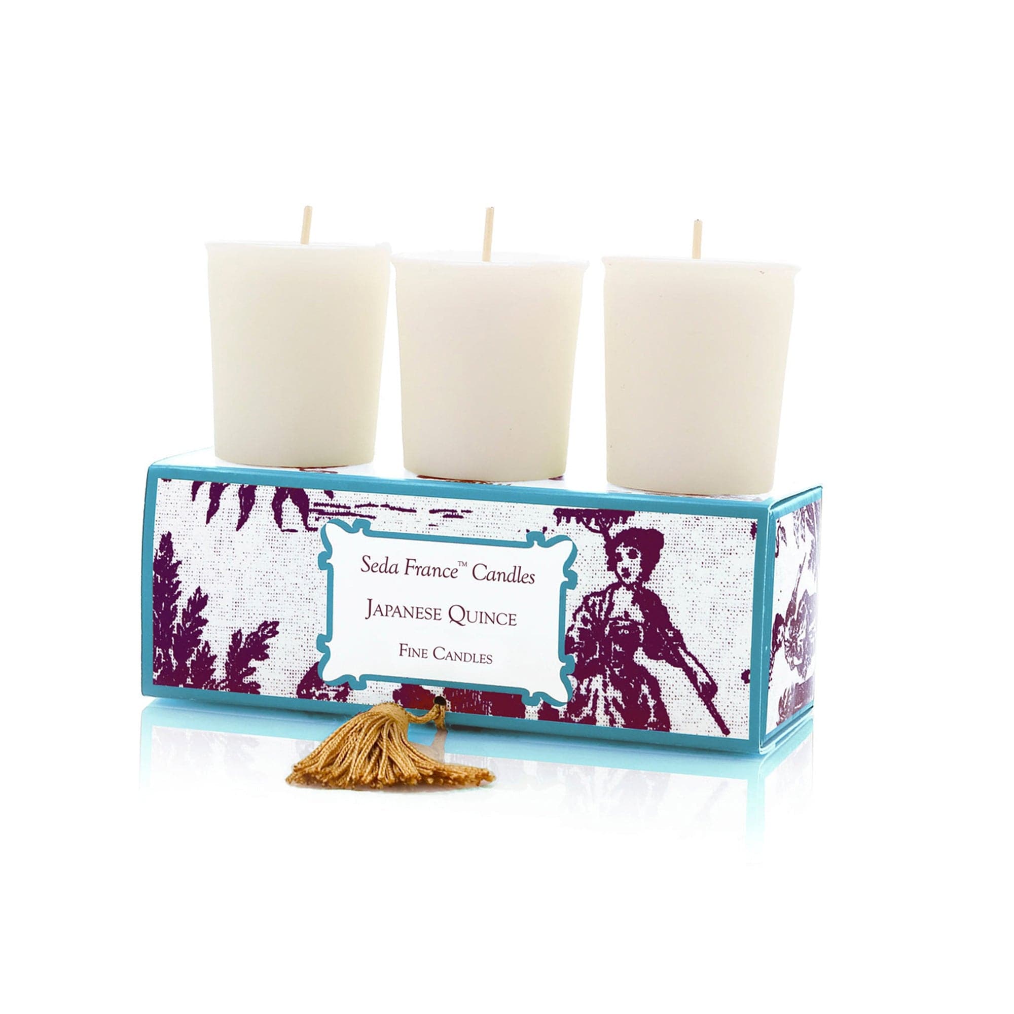 Seda France Seda France Japanese Quince Classic Toile Votive Candles - Little Miss Muffin Children & Home
