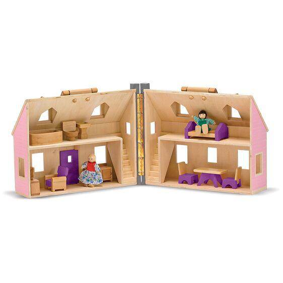 Melissa & Doug - Melissa & Doug Fold and Go Mini Dollhouse - Little Miss Muffin Children & Home
