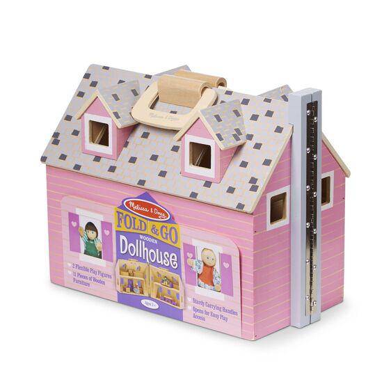 Melissa & Doug - Melissa & Doug Fold and Go Mini Dollhouse - Little Miss Muffin Children & Home