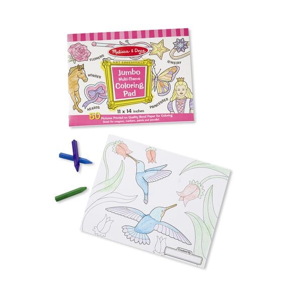 Melissa & Doug Jumbo Coloring Pad: Princess & Fairy – Little Miss