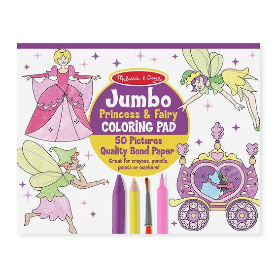 Melissa & Doug - Melissa & Doug Jumbo Coloring Pad: Princess & Fairy - Little Miss Muffin Children & Home