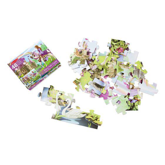 Melissa & Doug - Melissa & Doug Fairy Tale Castle Floor Puzzle  48 Pieces - Little Miss Muffin Children & Home