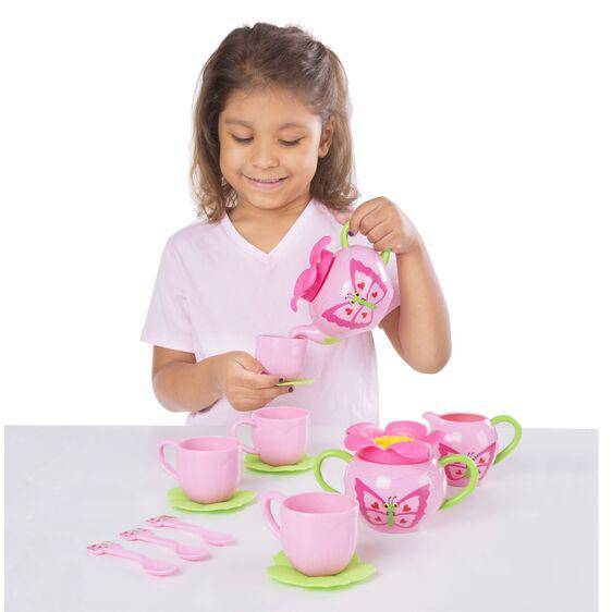 Melissa & Doug - Melissa & Doug Bella Butterfly Pretend Play Tea Set - Little Miss Muffin Children & Home