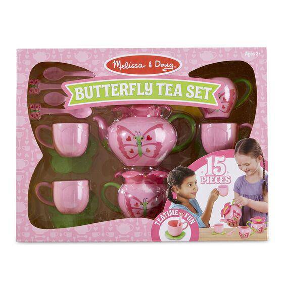 Melissa & Doug - Melissa & Doug Bella Butterfly Pretend Play Tea Set - Little Miss Muffin Children & Home