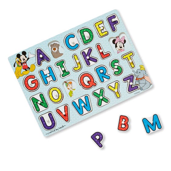 Melissa & Doug Melissa & Doug Disney Classics Wooden Alphabet Peg Puzzle - Little Miss Muffin Children & Home