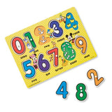 Melissa & Doug Melissa & Doug Mickey Mouse Numbers Wood Peg Puzzle - Little Miss Muffin Children & Home