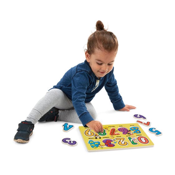 Melissa & Doug Melissa & Doug Mickey Mouse Numbers Wood Peg Puzzle - Little Miss Muffin Children & Home
