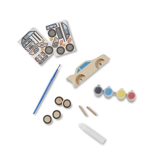 Melissa & Doug Melissa & Doug Created by Me! Race Car Wooden Craft Kit - Little Miss Muffin Children & Home