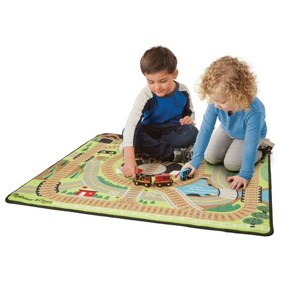 MELISSA & DOUG Melissa & Doug Round The Rails Train Rug - Little Miss Muffin Children & Home