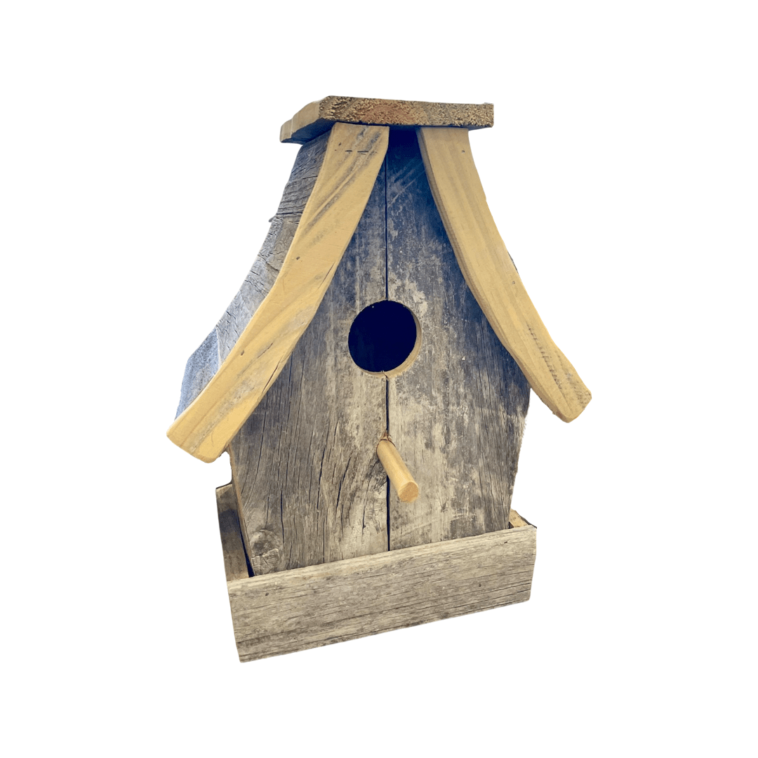 Nola Birdhouses Nola Birdhouses Small Grey Sloped Roof Birdhouse - Little Miss Muffin Children & Home