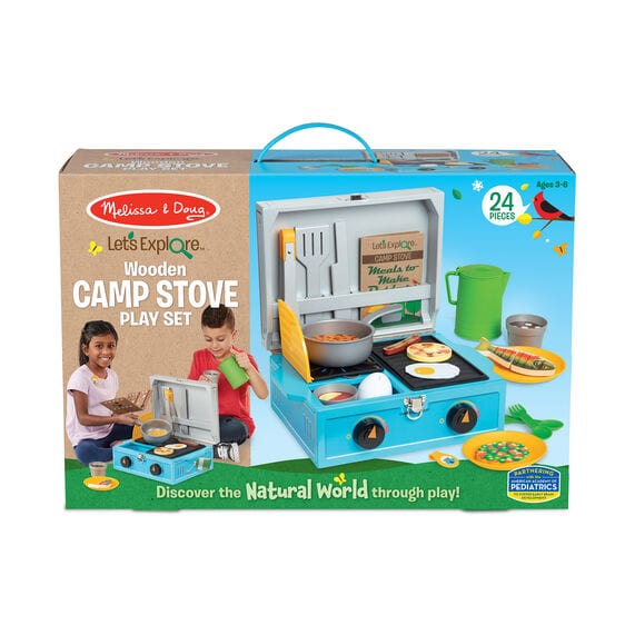 Melissa & Doug Melissa & Doug Let's Explore Wood Camp Stove Play Set - Little Miss Muffin Children & Home