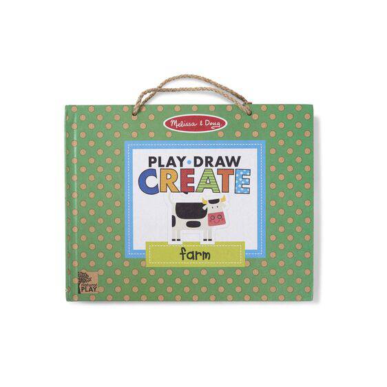 Melissa & Doug - Melissa & Doug Natural Play: Play, Draw, Create Reusable Drawing & Magnet Kit - Farm - Little Miss Muffin Children & Home