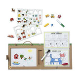 Melissa & Doug - Melissa & Doug Natural Play: Play, Draw, Create Reusable Drawing & Magnet Kit - Farm - Little Miss Muffin Children & Home