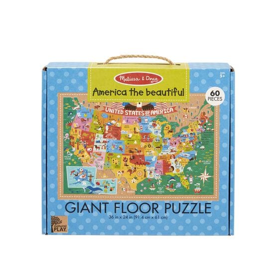 Melissa & Doug Melissa & Doug America the Beautiful Natural Floor Puzzle - Little Miss Muffin Children & Home