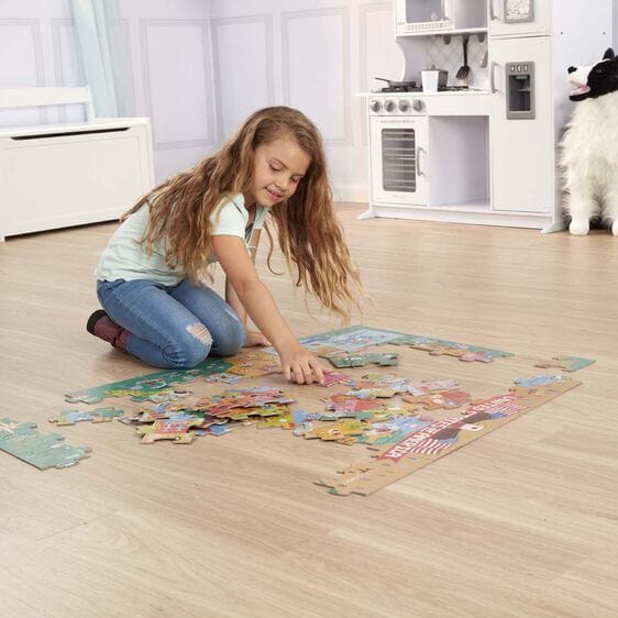 Melissa & Doug Melissa & Doug America the Beautiful Natural Floor Puzzle - Little Miss Muffin Children & Home