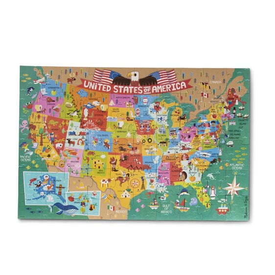 Melissa & Doug Melissa & Doug America the Beautiful Natural Floor Puzzle - Little Miss Muffin Children & Home