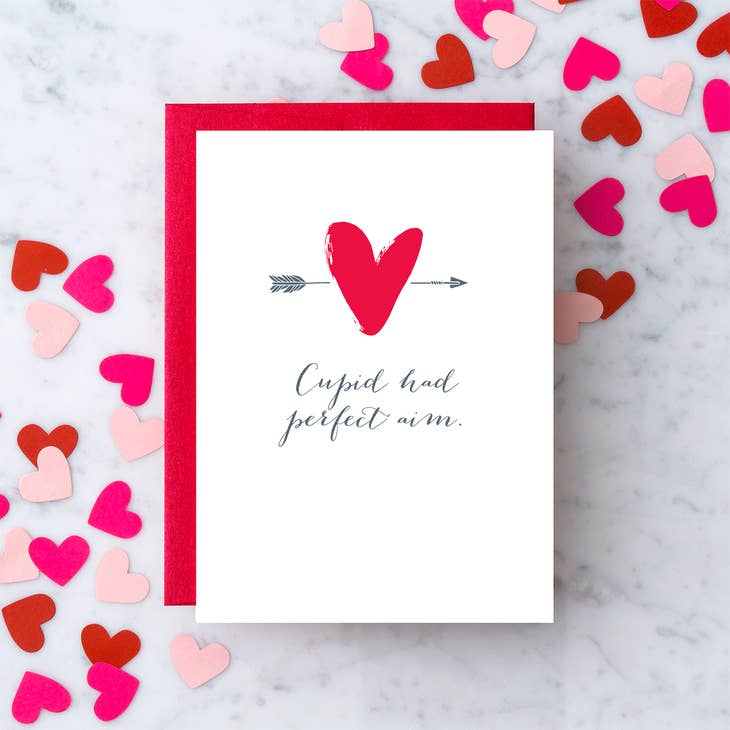 Design with Heart Design with Heart "Cupid had Perfect Aim" Valentine's Day Card - Little Miss Muffin Children & Home