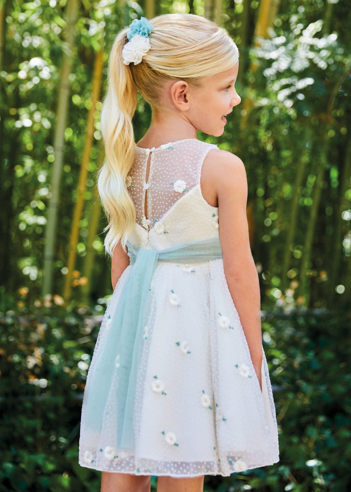 Abel & Lula Abel & Lula Embroidered Tulle Dress - Little Miss Muffin Children & Home
