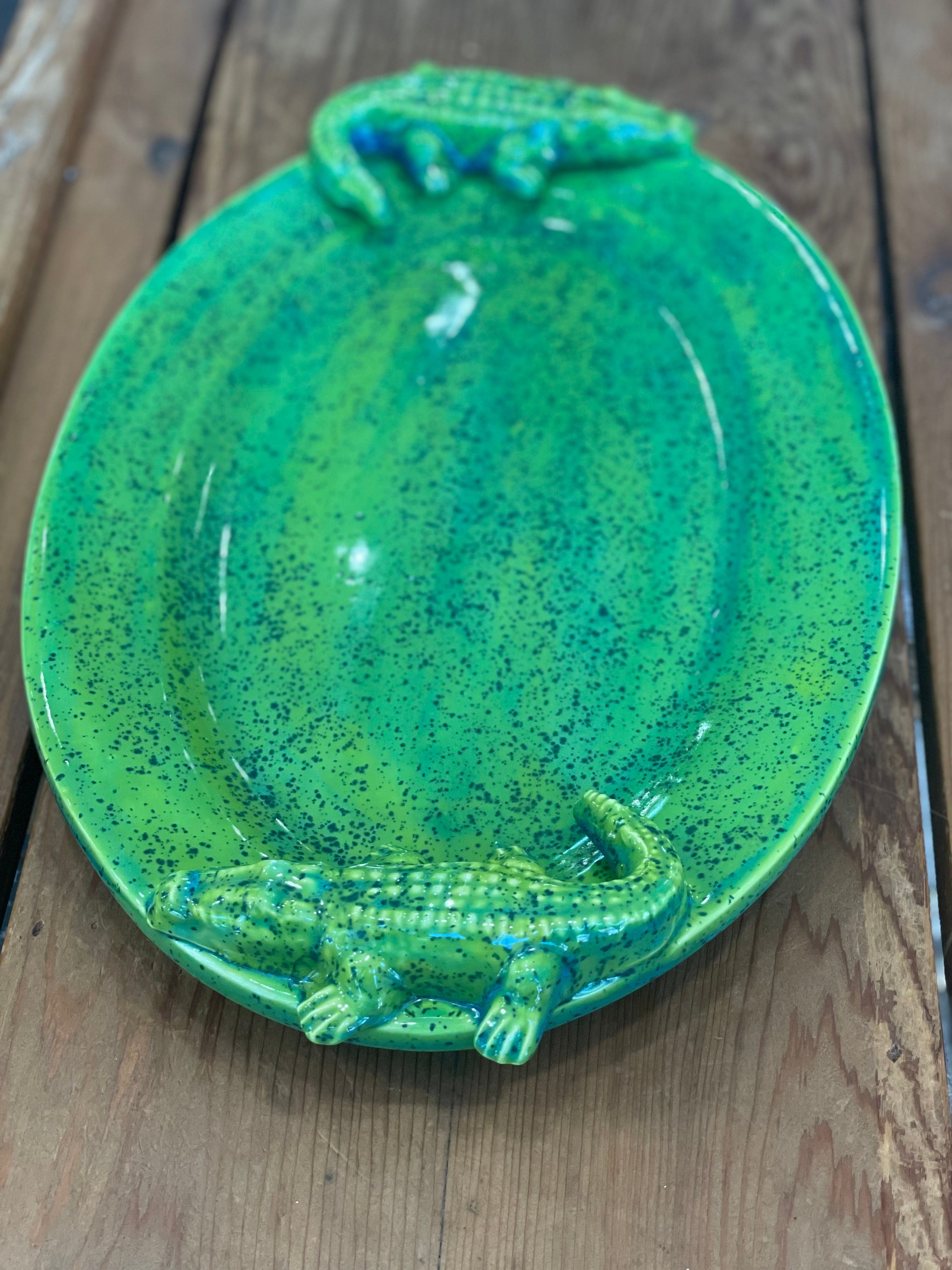 Slip Into Clay Slip Into Clay Alligator Oval Plate - Little Miss Muffin Children & Home