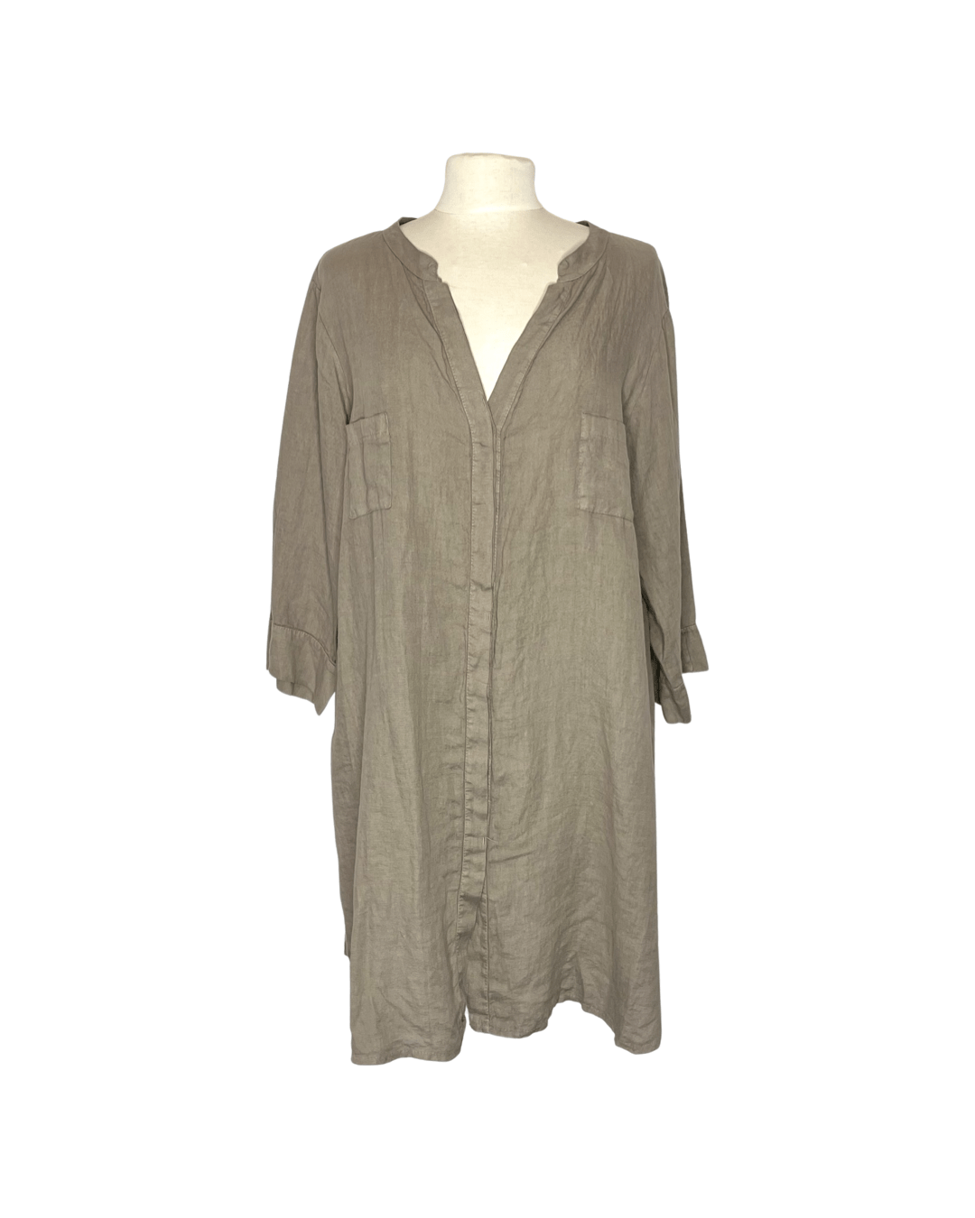 Oro Bonito Oro Bonito Long Sleeve Linen Midi Dress - Little Miss Muffin Children & Home