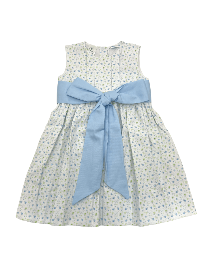 Lulu Bebe Lulu Bebe Nicole Sleeveless Dress With Pintucks & Front Bow - Little Miss Muffin Children & Home