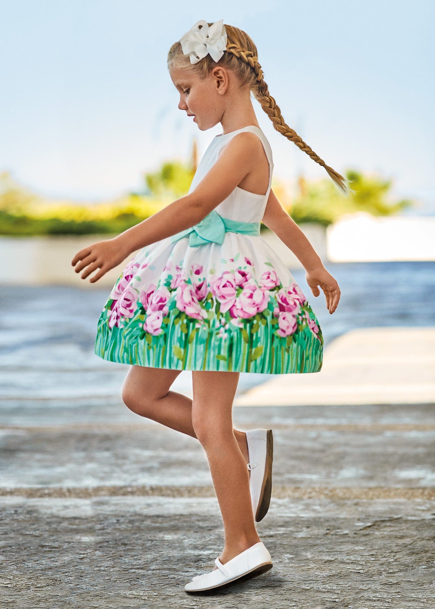 Mayoral Usa Inc Mayoral Printed Floral Hem Dress - Little Miss Muffin Children & Home