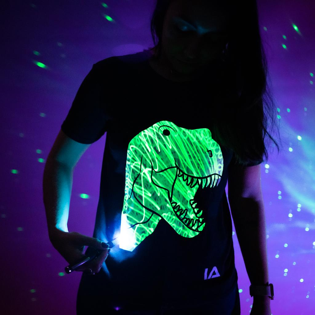 Illuminated Apparel Illuminated Apparel Kid's T-REX Dinosaur Interactive Glow In The Dark T-Shirt - Little Miss Muffin Children & Home