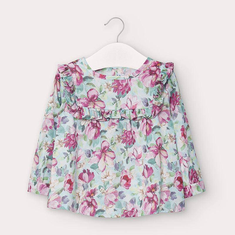 Mayoral - Mayoral Satin Poplin Blouse for Baby Girl - Little Miss Muffin Children & Home