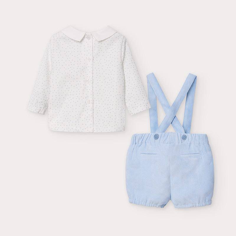 Mayoral - Mayoral 3 Piece Short Set with Suspenders for Baby Boy - Little Miss Muffin Children & Home