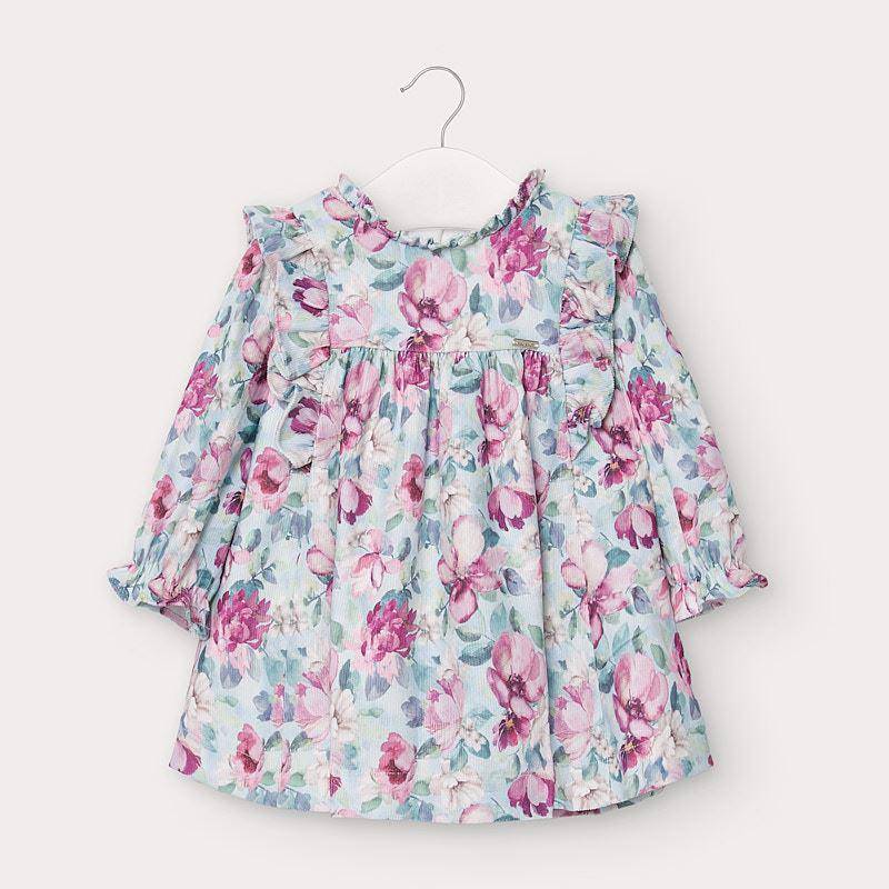 Mayoral - Mayoral Micro Cord Printed Dress for Baby Girl - Little Miss Muffin Children & Home