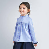 Mayoral - Mayoral Girl's Pleated Blouse with Ruffle Trim - Little Miss Muffin Children & Home