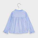 Mayoral - Mayoral Girl's Pleated Blouse with Ruffle Trim - Little Miss Muffin Children & Home