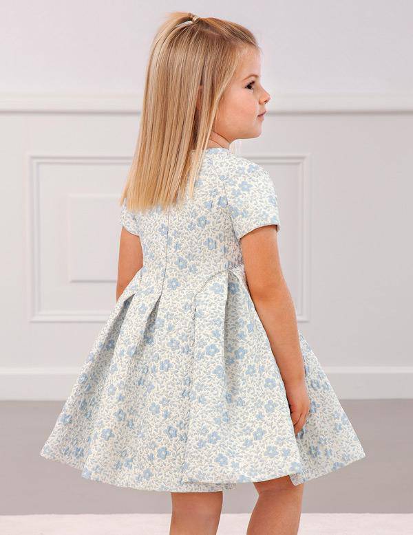 Abel & Lula - Abel & Lula Shiny Jaquard Flower Dress - Little Miss Muffin Children & Home