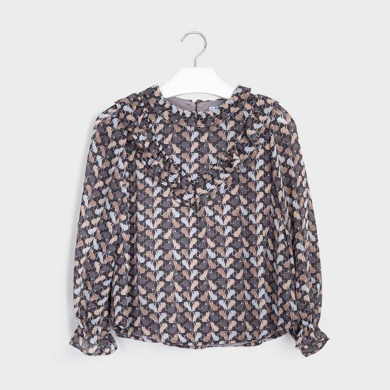 Mayoral - Mayoral Printed Chiffon Blouse - Little Miss Muffin Children & Home