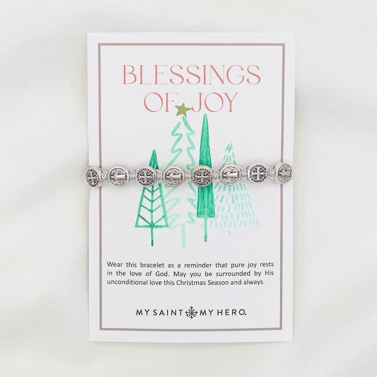 My Saint My Hero My Saint My Hero Blessings Of Joy Christmas Bracelet Metallic Silver - Little Miss Muffin Children & Home