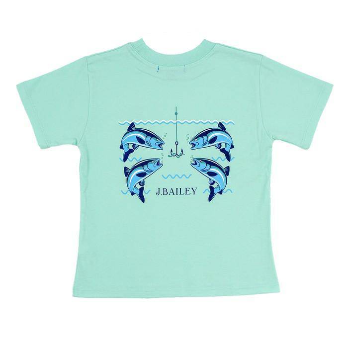 Bailey Boys - J. Bailey Short Sleeve Logo Fish Hook Tee - Little Miss Muffin Children & Home