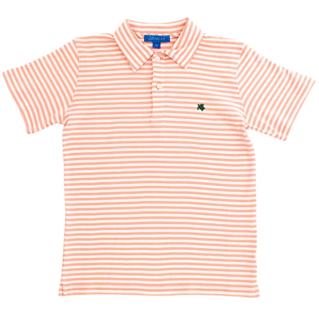 Bailey Boys 1019-HENRY-570-J SS STRIPE POLO CANTLP/WHT - Little Miss Muffin Children & Home