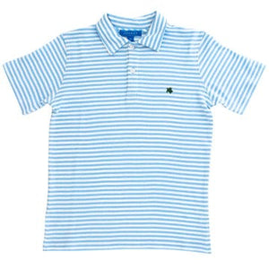 Bailey Boys 1019-HENRY-571-J SS STRIPE POLO BLUE/WHT - Little Miss Muffin Children & Home