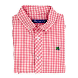 BAILEY BOYS Bailey Boys Roscoe Button Down Shirt- Pink Check - Little Miss Muffin Children & Home