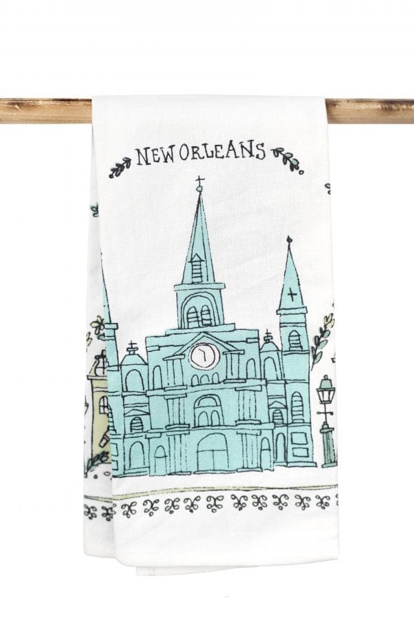 Second Line Ventures The Parish Line Sketchy New Orleans Cathedral Kitchen Towel - Little Miss Muffin Children & Home