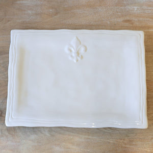 The Royal Standard The Royal Standard Fleur de Lis Platter, 15.5x11.5 - Little Miss Muffin Children & Home