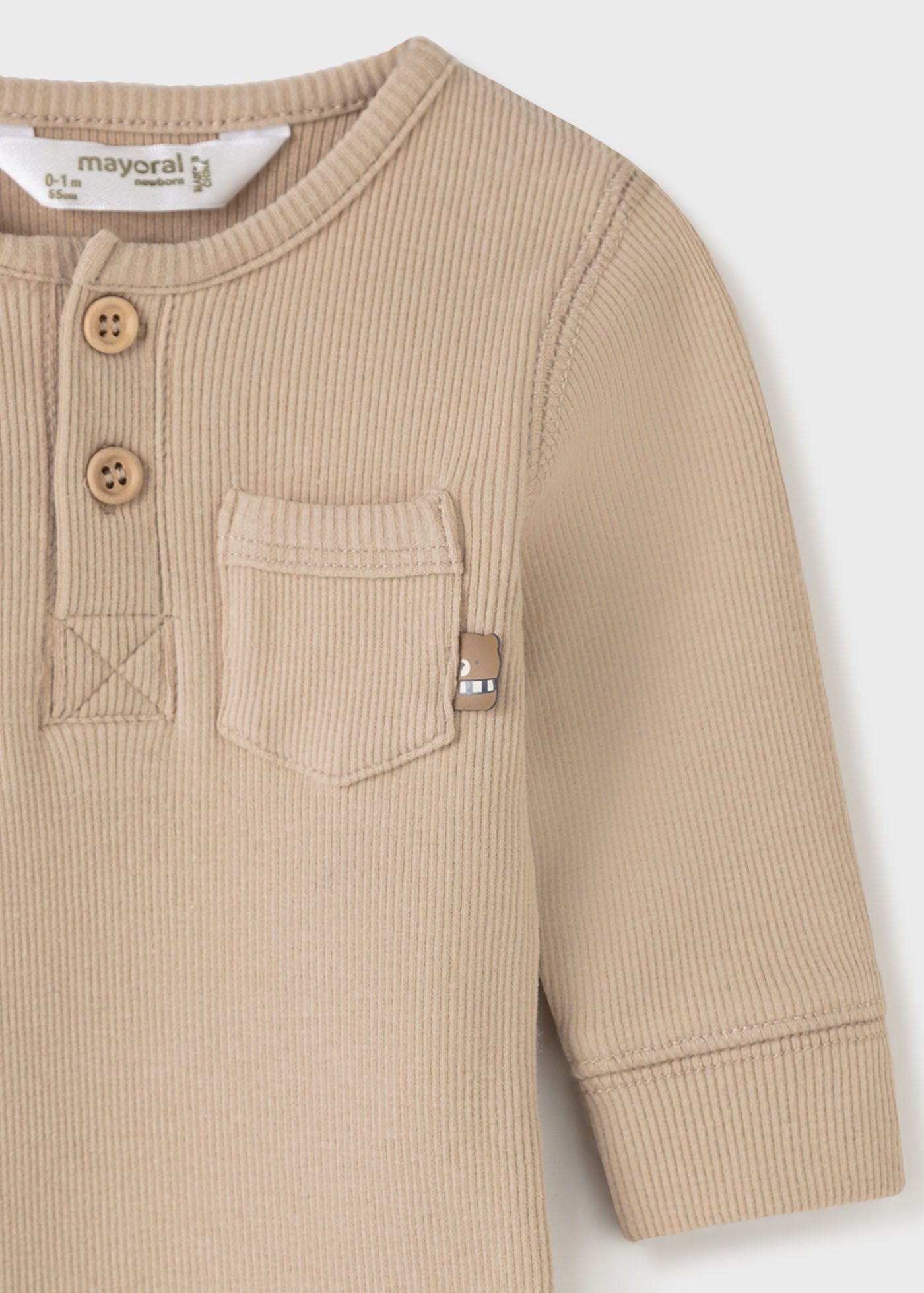 Mayoral Mayoral Knit Ribbed Long Sleeve Onesie - Little Miss Muffin Children & Home