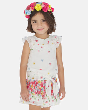 Mayoral 3 815 Chiffon Flwr Romper - Little Miss Muffin Children & Home