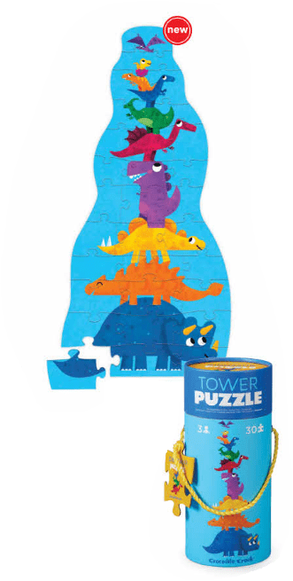 Crocodile Creek Crocodile Creek Dinosaur 30pc Tower Puzzle - Little Miss Muffin Children & Home
