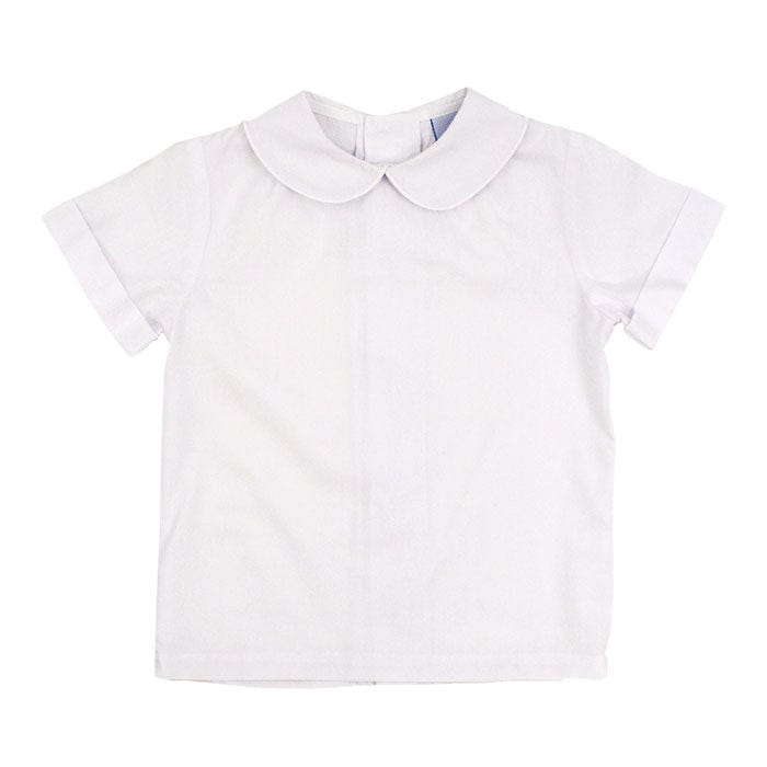 Bailey Boys 112-PSB-C WHT SS SHIRT, BTTN BCK PI - Little Miss Muffin Children & Home
