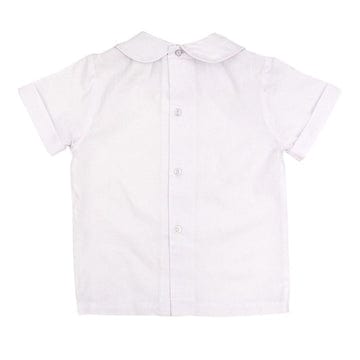 Bailey Boys 112-PSB-C WHT SS SHIRT, BTTN BCK PI - Little Miss Muffin Children & Home