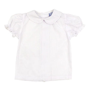 Bailey Boys 112-PSG-C White Short Sleeve Blouse Button Back - Little Miss Muffin Children & Home