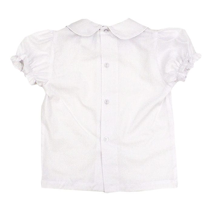 Bailey Boys 112-PSG-C White Short Sleeve Blouse Button Back - Little Miss Muffin Children & Home