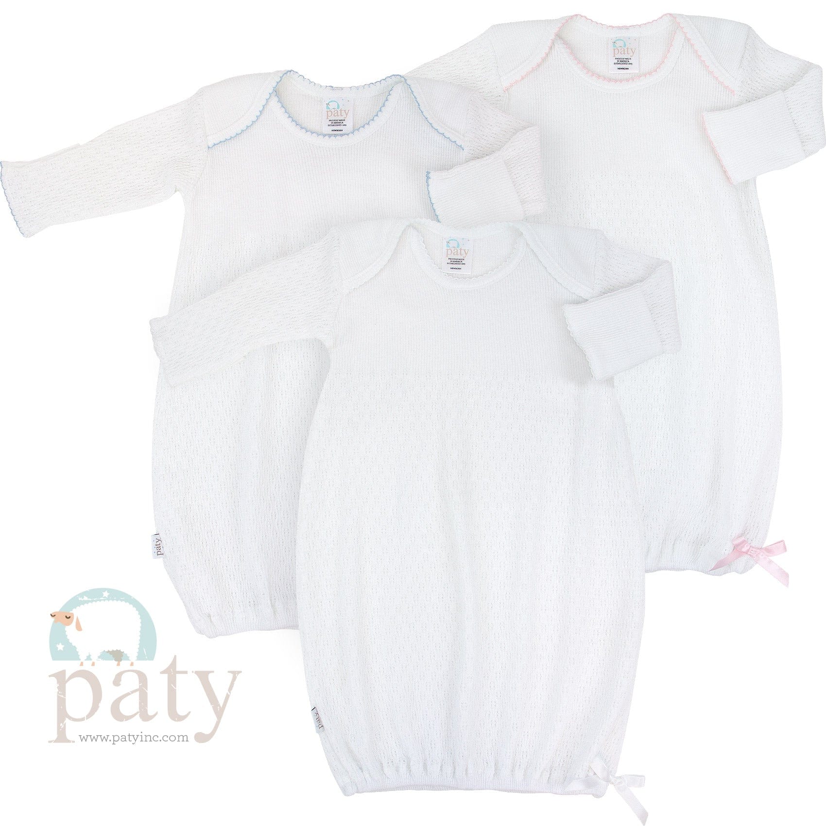 Paty, Inc. Paty Long Sleeve Lap Shoulder Day Gown - Little Miss Muffin Children & Home