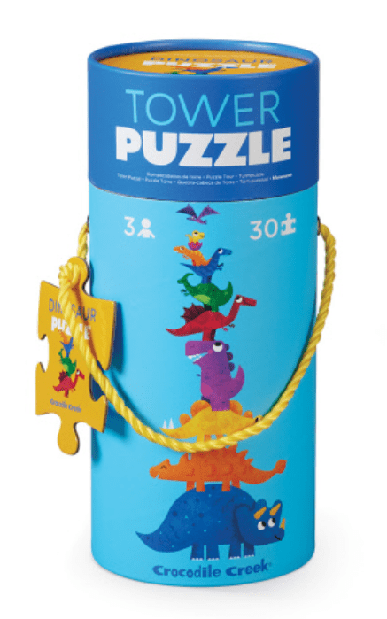 Crocodile Creek Crocodile Creek Dinosaur 30pc Tower Puzzle - Little Miss Muffin Children & Home